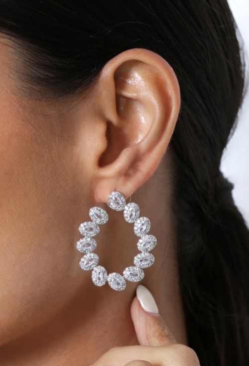 BRINCO U CRAVEJADO EM ZIRCÔNIA BM2129-R BRINCO U CRAVEJADO EM ZIRCÔNIA BM2129-R