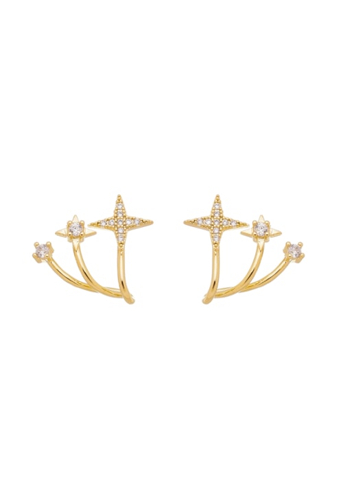 BRINCO VAZADO COM ESTRELAS E ZIRCÔNIAS BM1008-O BRINCO VAZADO COM ESTRELAS E ZIRCÔNIAS BM1008-O