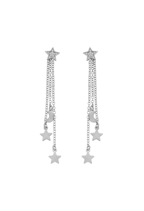 BRINCOS DE CORRENTE COM ESTRELA BM1152-R