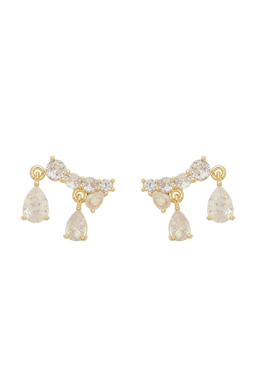 BRNCO EAR CUFF COM GOTAS DE ZIRCÔNIA CRISTAL BM1266-O BRNCO EAR CUFF COM GOTAS DE ZIRCÔNIA CRISTAL BM1266-O