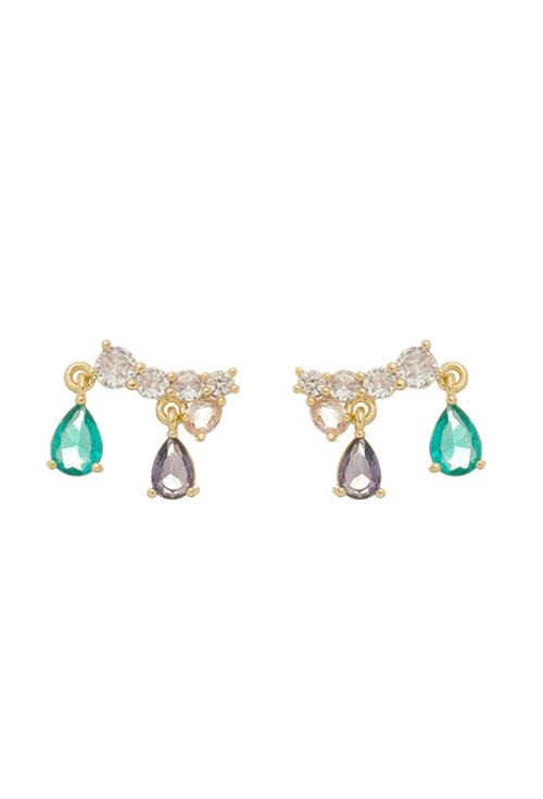 BRNCO EAR CUFF DE ZIRCÔNIAS COM GOTAS COLORIDAS BM1266-O BRNCO EAR CUFF DE ZIRCÔNIAS COM GOTAS COLORIDAS BM1266-O