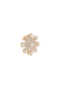 BROCHE FLOR CRAVEJADO COM PEDRAS BAGUETE BANHADO A OURO AC019-O