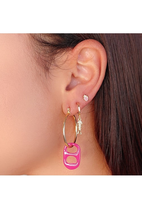 CHARM PINGENTE DE LACRE PINK BM252