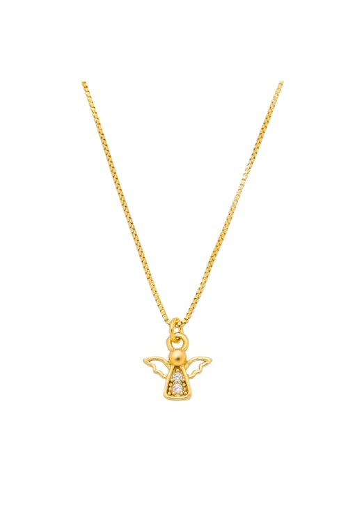 CHOKER ANJO DA GUARDA NO OURO CH155-O