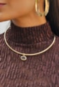 CHOKER ARO LISO 4MM BANHADO OURO CH392-O