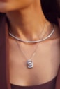 CHOKER ARO LISO 4MM BANHADO RÓDIO CH392-R