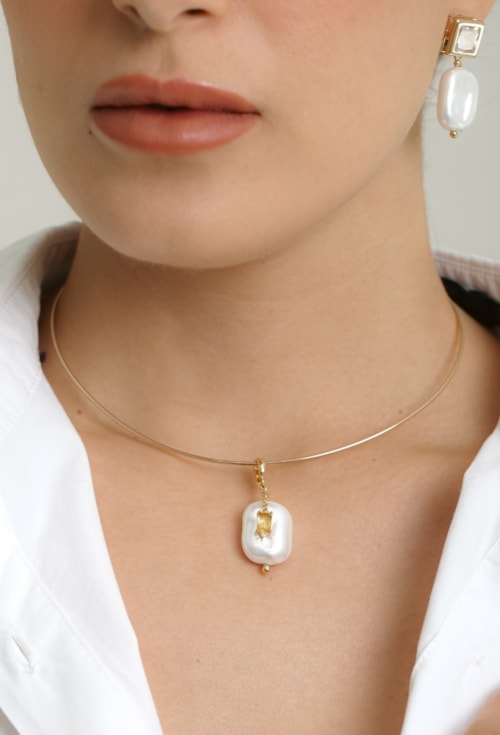 CHOKER ARO LISO BANHADO A OURO CH393-O