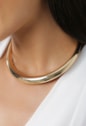 CHOKER ARO PEQUENO LISO COM CORRENTE OURO CH391-O