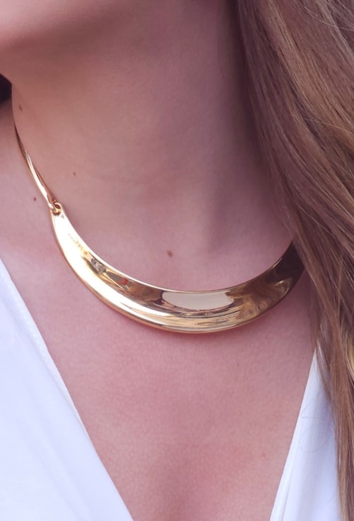 CHOKER ARO RÍGIDO LISO NO OURO CH365-O