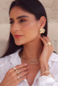 CHOKER ARO TRIPLO DESIGN MINIMALISTA NO OURO CH378-O