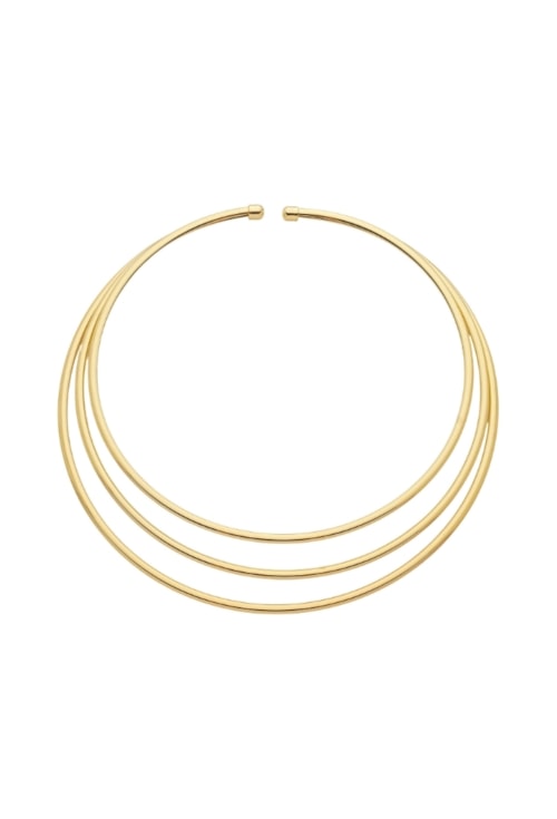 CHOKER ARO TRIPLO DESIGN MINIMALISTA NO OURO CH378-O
