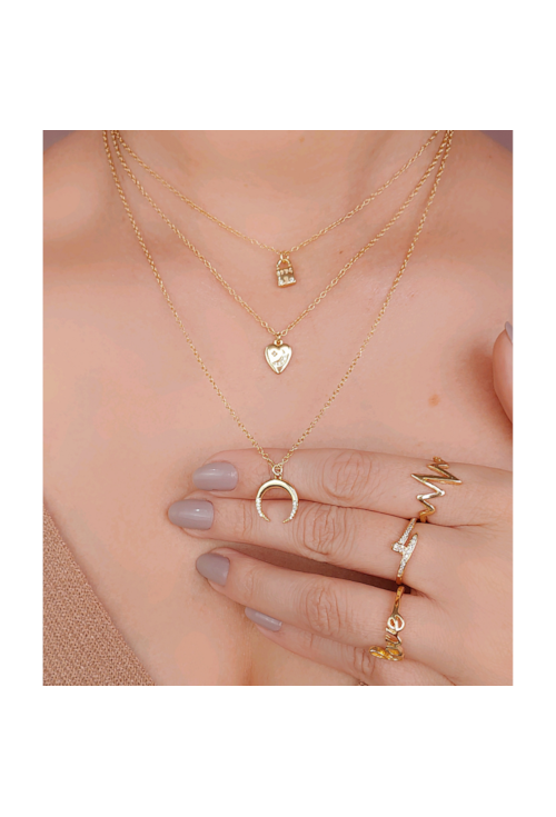 CHOKER CADEADO LOVE NO OURO CH128-O