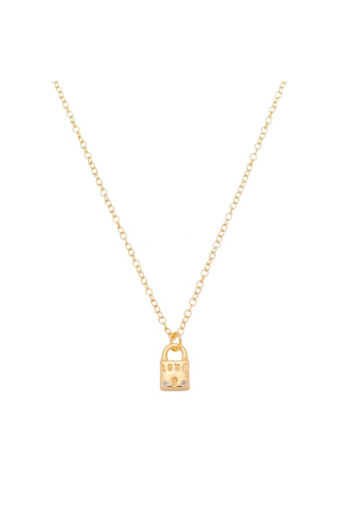 CHOKER CADEADO LOVE NO OURO CH128-O