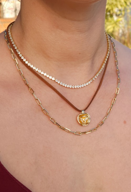 CHOKER CAMURÇA  CARAMELO CH356-O