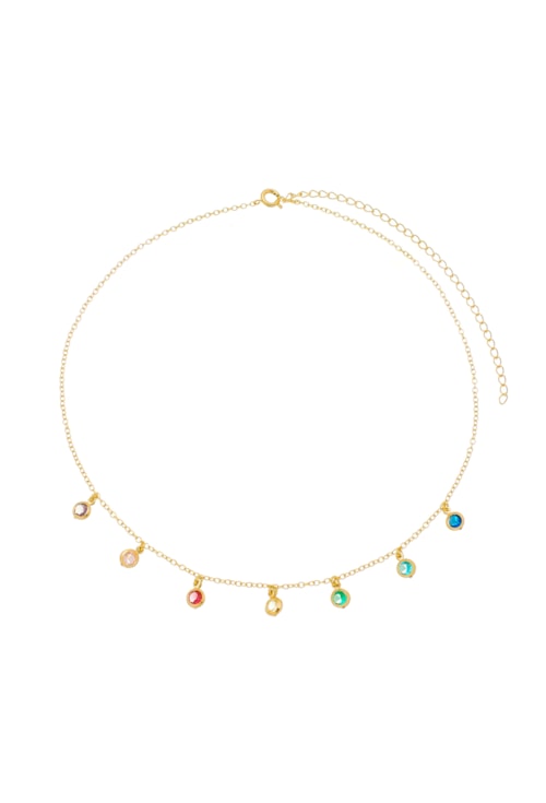 CHOKER COLORIDO NO OURO CH134-O