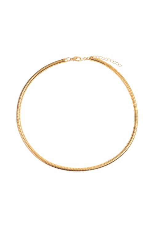 CHOKER COM ACABAMENTO LISO DOURADA CH383-O