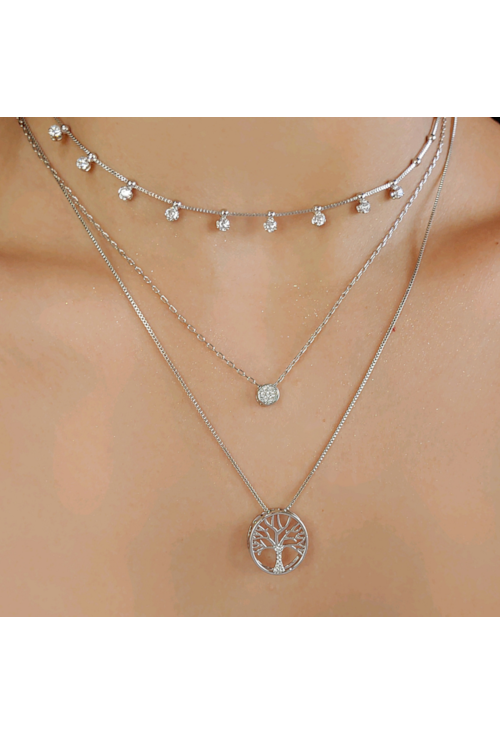 CHOKER COM BOLINHAS E ZIRCÔNIAS CRISTAL CH141-R