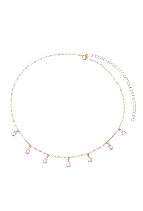 CHOKER COM CRISTAIS KUNZITA GOTA CH217-O