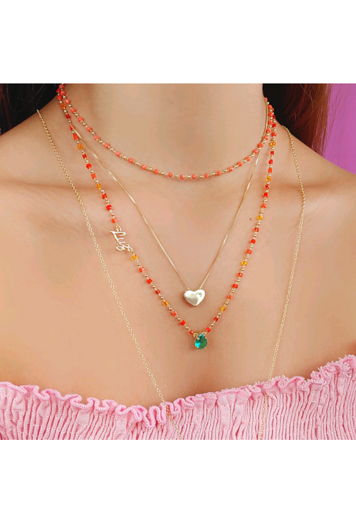 CHOKER COM CRISTAIS LARANJA CH157-O