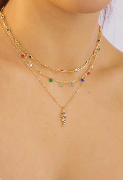 CHOKER COM CRISTAIS RAINBOW CH056-O