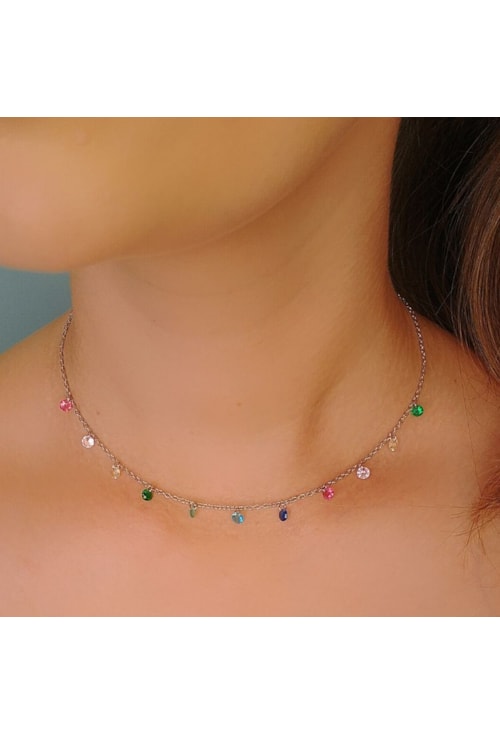 CHOKER COM CRISTAIS RAINBOW CH056-R