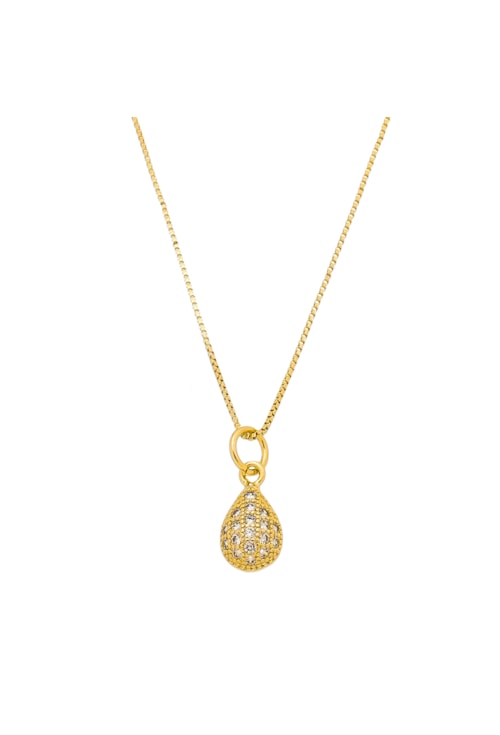 CHOKER COM GOTA CRAVEJADA NO OURO CH153-O