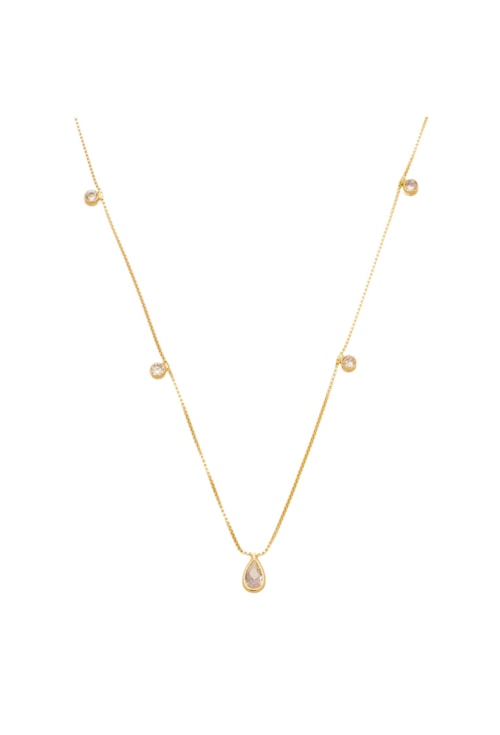 CHOKER COM GOTA DE ZIRCÔNIA CRISTAL CH160-O