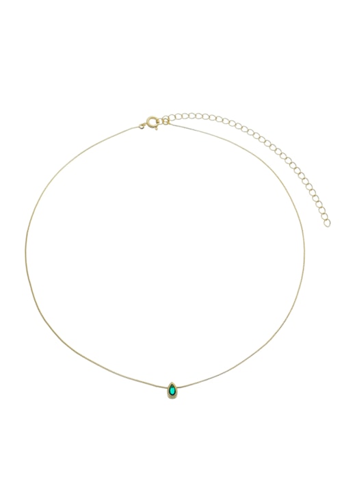 CHOKER COM GOTA DE ZIRCÔNIA ESMERALDA CH235-O