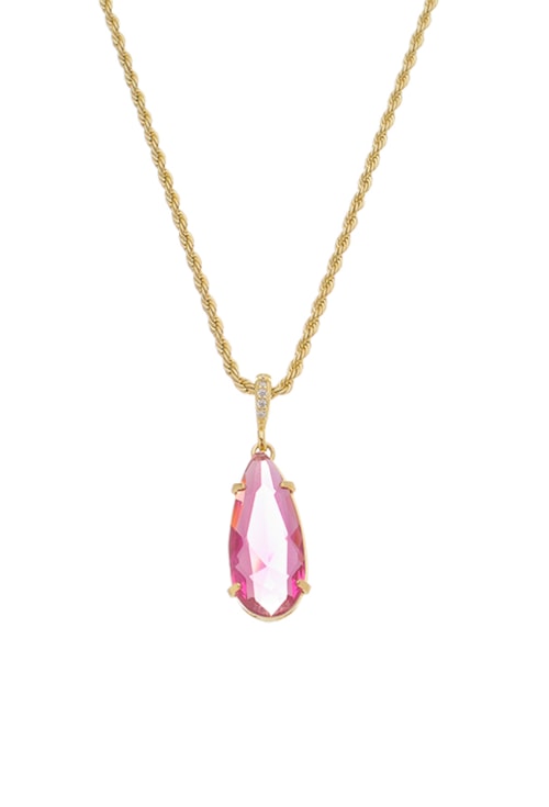 CHOKER COM GOTA FÚCSIA CH208-O