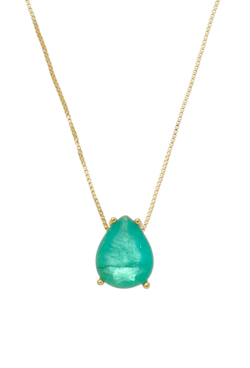 CHOKER COM GOTA TURMALINA FUSION NO OURO CH219-O