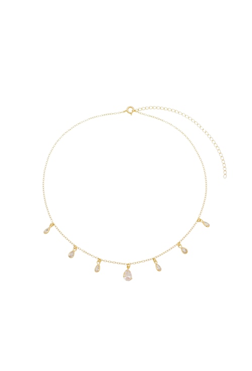 CHOKER COM GOTAS DE ZIRCÔNIA CRISTAL CH084-O