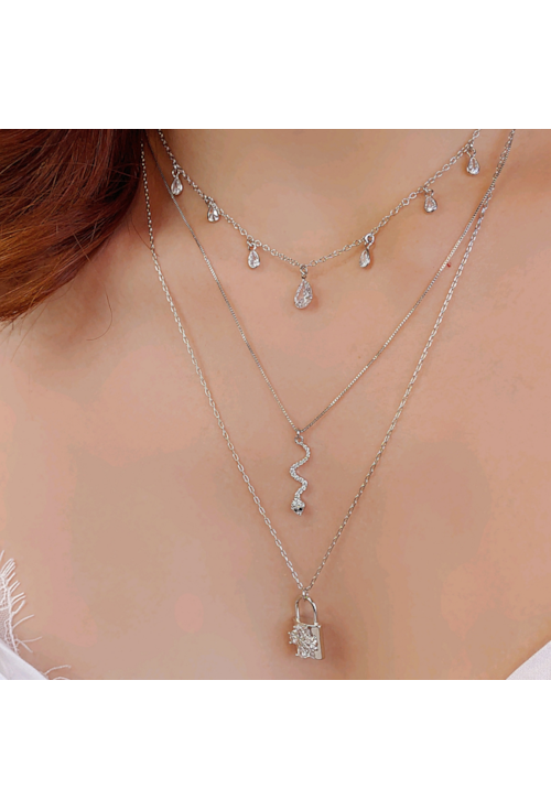 CHOKER COM GOTAS DE ZIRCÔNIA CRISTAL CH084-R