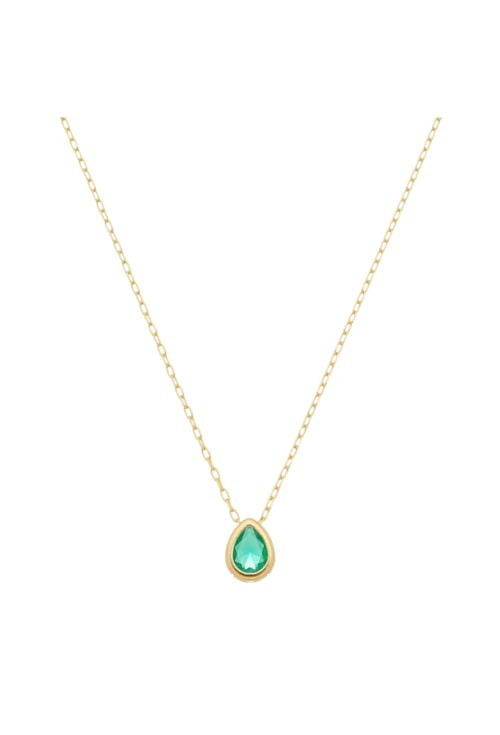 CHOKER COM PEDRA GOTA TURMALINA NO OURO CH111-O CHOKER COM PEDRA GOTA TURMALINA NO OURO CH111-O