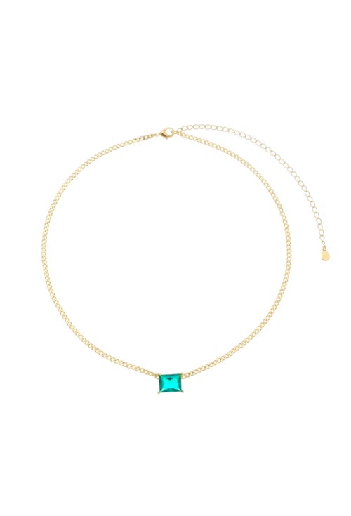CHOKER COM PEDRA TURMALINA NO OURO CH163-O
