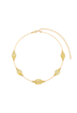 CHOKER COM PEDRAS CITRINO BANHADA A OURO CH401-O