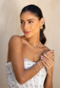 CHOKER COM PEDRAS CITRINO BANHADA A OURO CH401-O