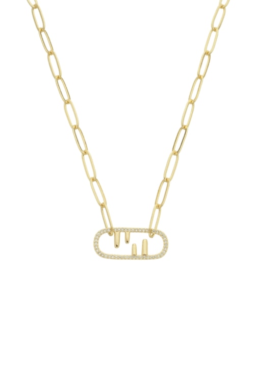 CHOKER COM PINGENTE DE MOSQUETÃO OVAL CRAVEJADO CH271-O CHOKER COM PINGENTE DE MOSQUETÃO OVAL CRAVEJADO CH271-O