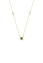 CHOKER COM PINGENTE QUADRADO ESMERALDA CRAVEJADA CH376-O