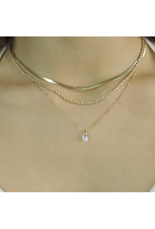 CHOKER COM PONTO DE LUZ NO OURO CH122-O