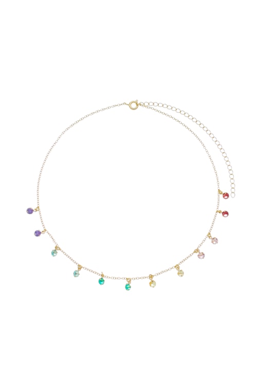 CHOKER COM PONTOS DE LUZ COLORIDOS CH204-O