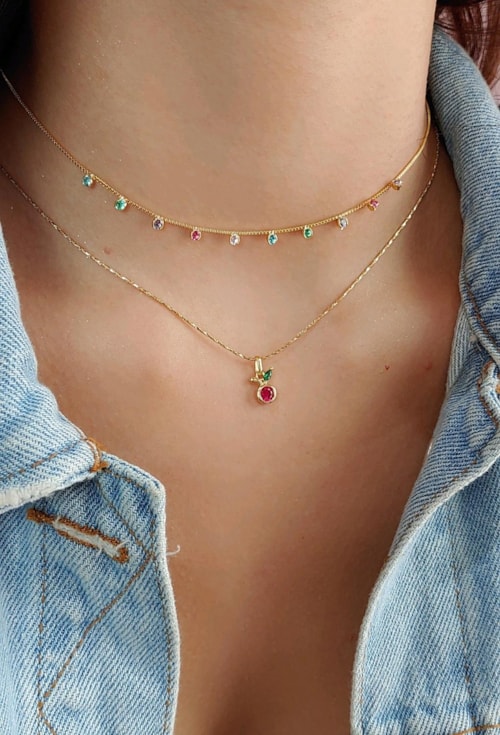 CHOKER COM PONTOS DE LUZ COLORS CH174-O