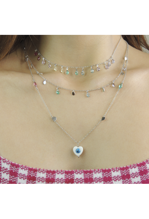 CHOKER COM PONTOS DE LUZ COLORS NO RÓDIO CH124-R