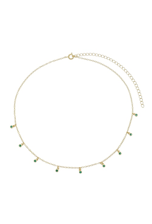 CHOKER COM PONTOS DE LUZ ESMERALDA NO OURO CH230-O CHOKER COM PONTOS DE LUZ ESMERALDA NO OURO CH230-O