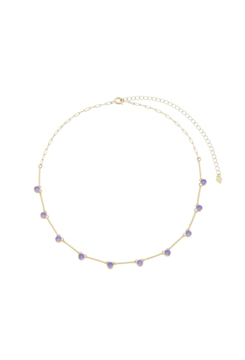 CHOKER COM ZIRCÔNIAS AMETISTA CH221-O
