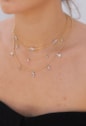 CHOKER COM ZIRCÔNIAS BAGUETES OURO E RÓDIO CH310-O/R