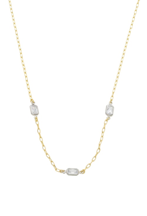 CHOKER COM ZIRCÔNIAS BAGUETES OURO E RÓDIO CH310-O/R CHOKER COM ZIRCÔNIAS BAGUETES OURO E RÓDIO CH310-O/R
