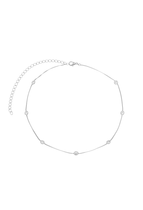 CHOKER COM ZIRCÔNIAS CRISTAL NO RÓDIO CH143-R