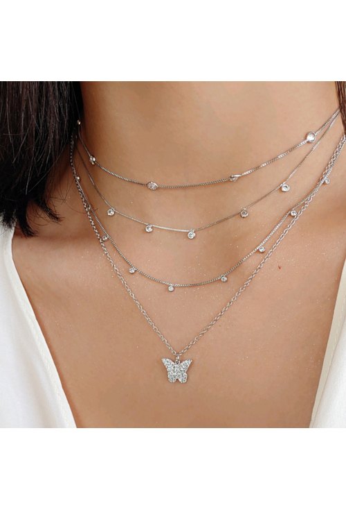 CHOKER COM ZIRCÔNIAS CRISTAL NO RÓDIO CH143-R