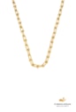 CHOKER CORRENTE COM ELOS U AÇO DOURADO CH379-AD