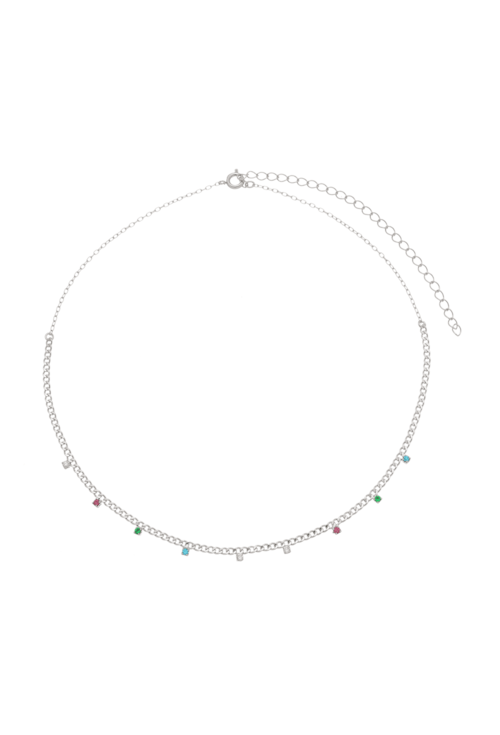 CHOKER CORRENTE E PONTO DE LUZ COLORS CH033-R